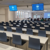 Computertisch P1 mit 3 elektrisch ausfahrbaren Monitorgehäusen - 210 (B) x 75 (T) cm