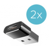 Domo sell 2 stycken usb a till usb c-adapter eller USB C till USB A-konverterare - svart - USB-A - USB-C- 2 stycken