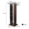 Acrylic/wood lectern Sapphire – walnut colour