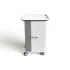 VR headset charge & sync cart for 16 VR headsets & controllers
