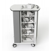 USB-A charge & sync cart for 16 VR headsets & controllers - key lock