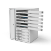 Zioxi Volt 1:1 charging locker for 10 tablets & laptops up to 14 inches – power sockets – digital code lock