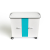 USB-C Network charging cart for 32 laptops to 16 inch - USB-C cables included - digital code lock