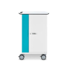 Zioxi onView Network charging cart for 16 laptops - includes USB-C cables - key lock