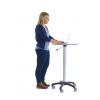 Height adjustable sit/stand teacher's table