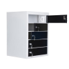 Compact charging locker BR5KLDESK Black for 15 mobile devices - USB & power outlet - key locks