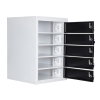 Compact charging locker BR5KLDESK Black for 15 mobile devices - USB & power outlet - key locks