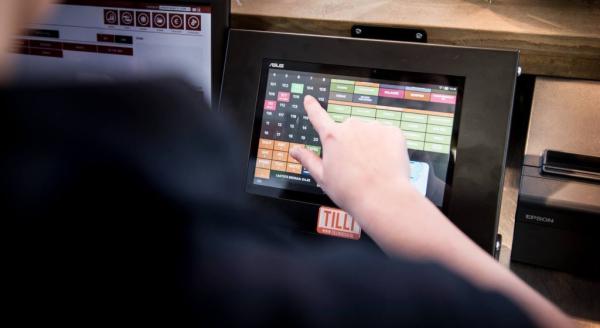Using tablet stand as cash register / P.O.S.